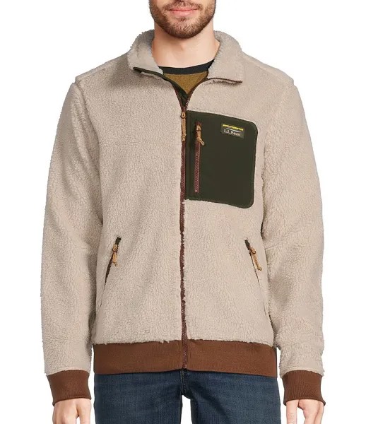 Флисовая куртка L.L.Bean из шерпа, коричневый