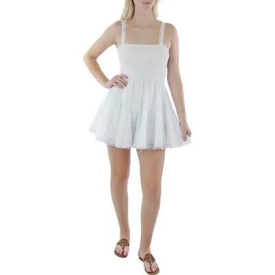 Женское белое кружевное платье с присборенными вставками Charo Ruiz Ibiza, расклешенное платье L BHFO 8429