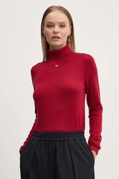 Свитер Tommy Jeans, бордовый