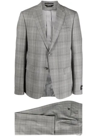 Z Zegna клетчатый костюм с однобортным пиджаком