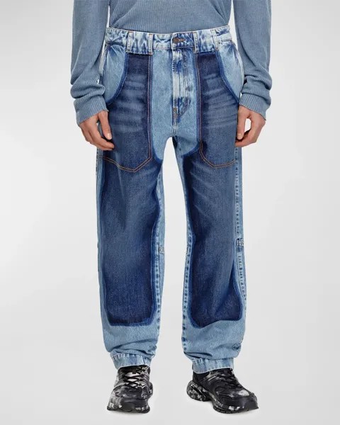 Мужские зауженные джинсы D-P-5-D 0ghaw Diesel, цвет Denim