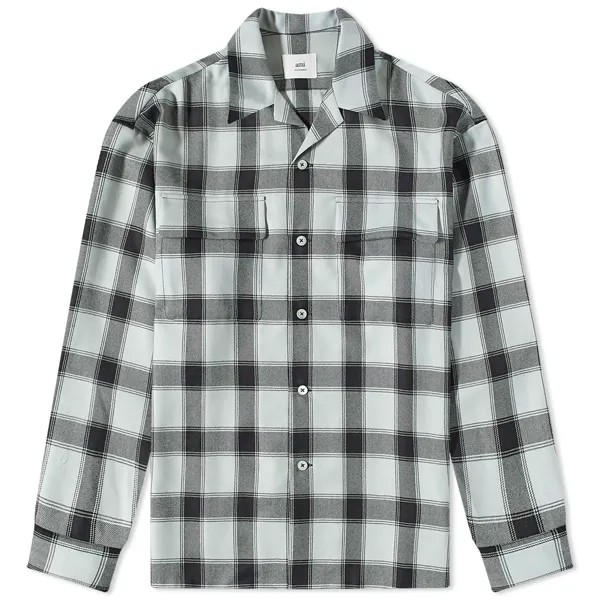 Рубашка AMI Checked Patch Pocket Shirt