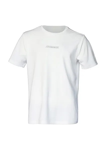 Простая белая мужская футболка с V-образным вырезом Hummel
