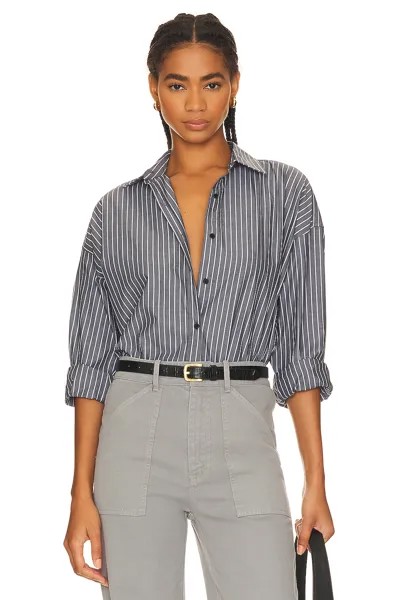 Рубашка NILI LOTAN Mael Oversized, цвет Black & White Stripe