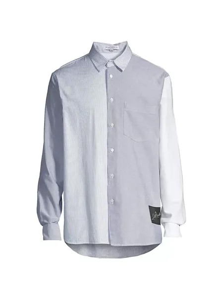 Классическая рубашка в стиле пэчворк Jw Anderson, серый