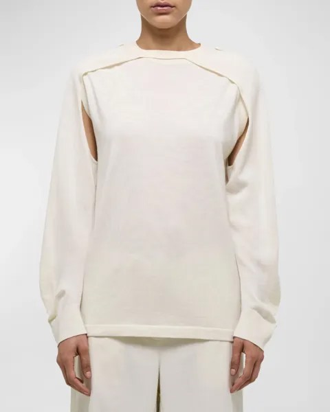 Топ с круглым вырезом и плечами Helmut Lang, цвет Iv