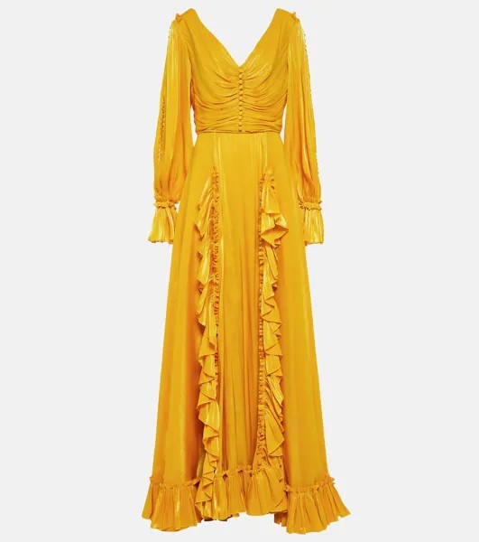 Платье с оборками COSTARELLOS, желтый