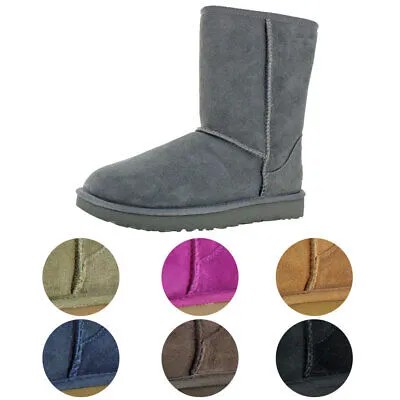 Женские классические короткие замшевые зимние ботинки из овчины Ugg Australia с короткими рукавами II