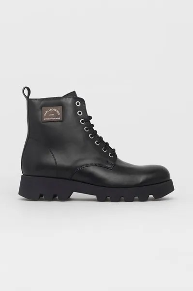 Кожаные ботинки броги Karl Lagerfeld, черный