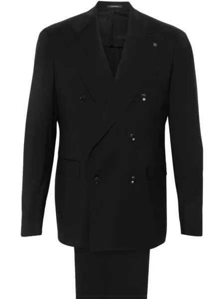 Tagliatore костюм с двубортным пиджаком, черный