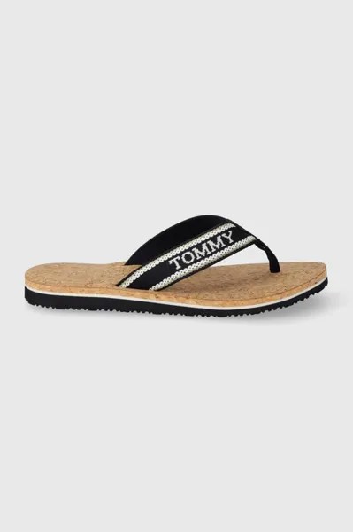 Шлепанцы HILFIGER CORK BEACH SANDAL Tommy Hilfiger, темно-синий