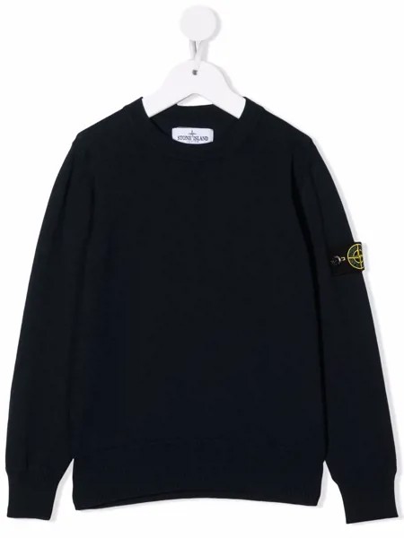 Stone Island Junior толстовка с нашивкой-логотипом