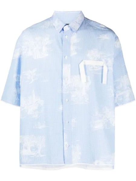 Jacquemus рубашка La chemise Cabri toile de Jouy, синий