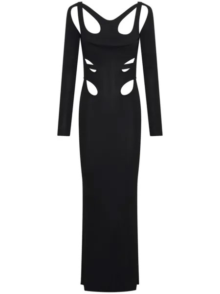 Длинное платье с открытой спиной Dion Lee, черный