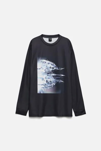 Лонгслив oversize с реалистичным принтом