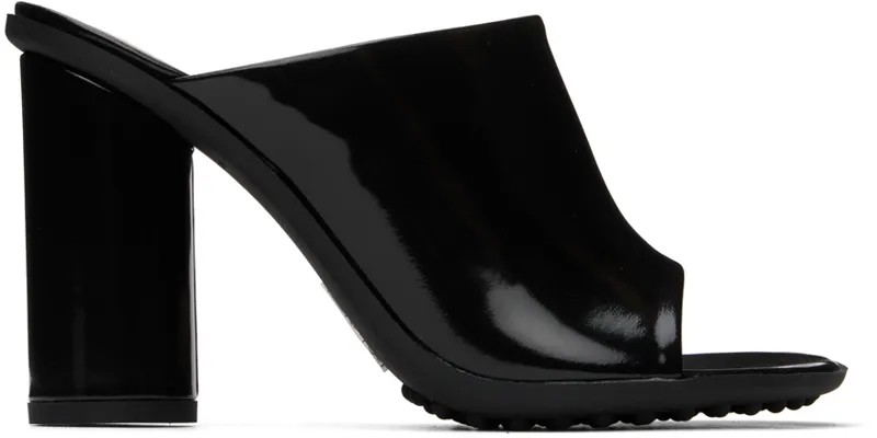 Черные босоножки на каблуке с атомным рисунком Bottega Veneta