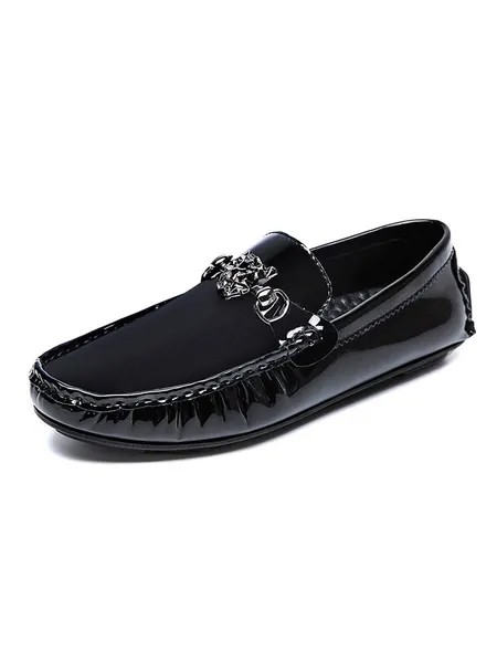 Milanoo Men's Patent Leather Dress Loafers