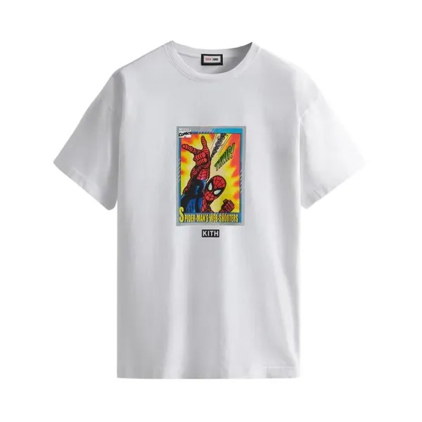 Футболка Kith For Spider-Man Web-Shooter Vintage Tee 'White', белый