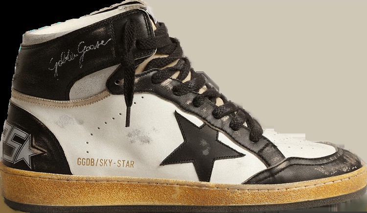 Кроссовки Golden Goose Sky Star High 'Black White Ice', белый