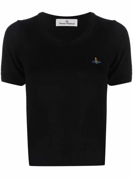 Vivienne Westwood топ с вышитым логотипом