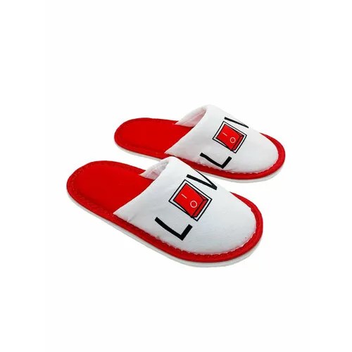 Тапочки ivshoes, размер 36-37, белый, красный