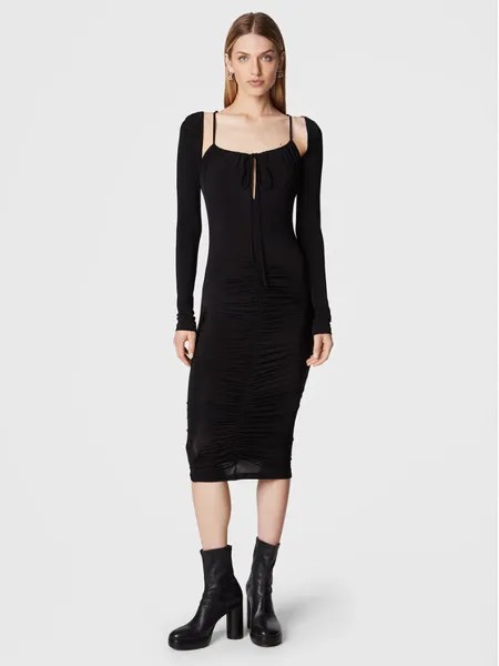 Коктейльное платье узкого кроя Versace Jeans Couture, черный