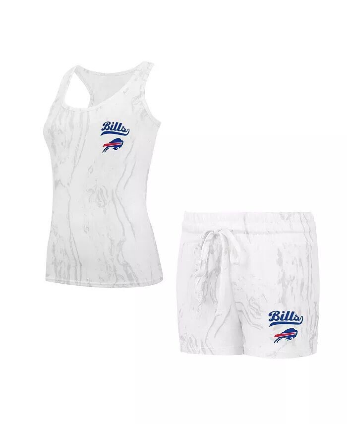 Женский вязаный топ на бретелях и шорты Buffalo Bills, кварцевый комплект для сна Concepts Sport, белый