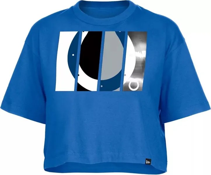 Женская синяя футболка свободного кроя с вставками New Era Indianapolis Colts