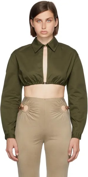 Зеленая рубашка с бюстгальтером E-Hook Dion Lee