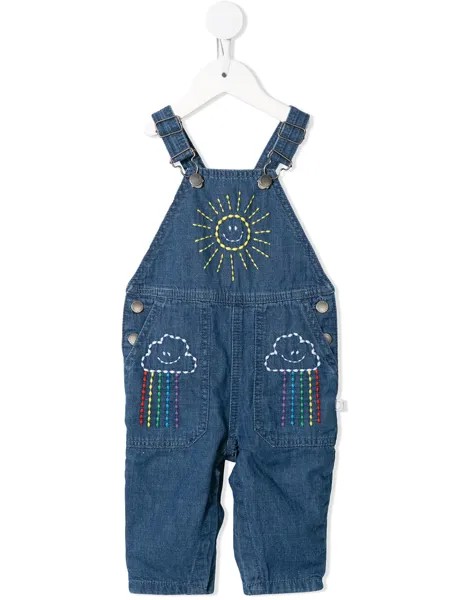 Stella McCartney Kids джинсовый комбинезон с вышивкой