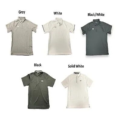 Under Armour Mens UA Rival Athletic Pullover Polo с короткими рукавами и воротником