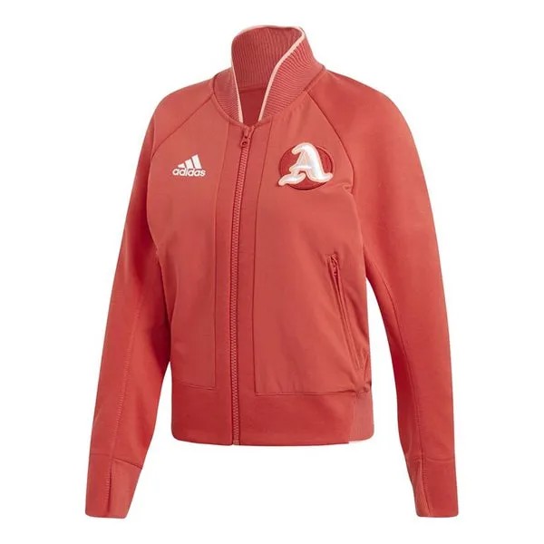 Куртка спортивная стильная с длинными рукавами куртка красная Adidas, красный