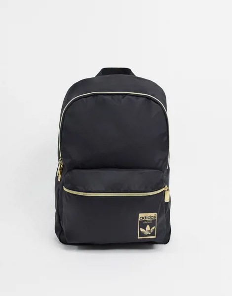 Рюкзак с золотистым логотипом adidas Originals superstar-Черный