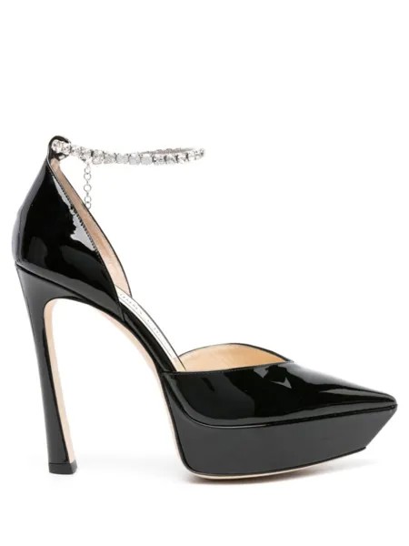 Jimmy Choo туфли Saeda 130 на платформе, черный