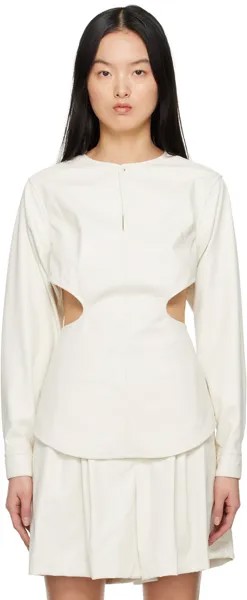 Рубашка из искусственной кожи Off-White Figure Issey Miyake