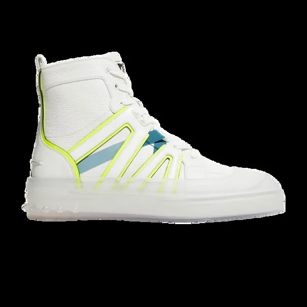 Кроссовки Christian Louboutin Vida Top Flat 'White Neon Caged', белый