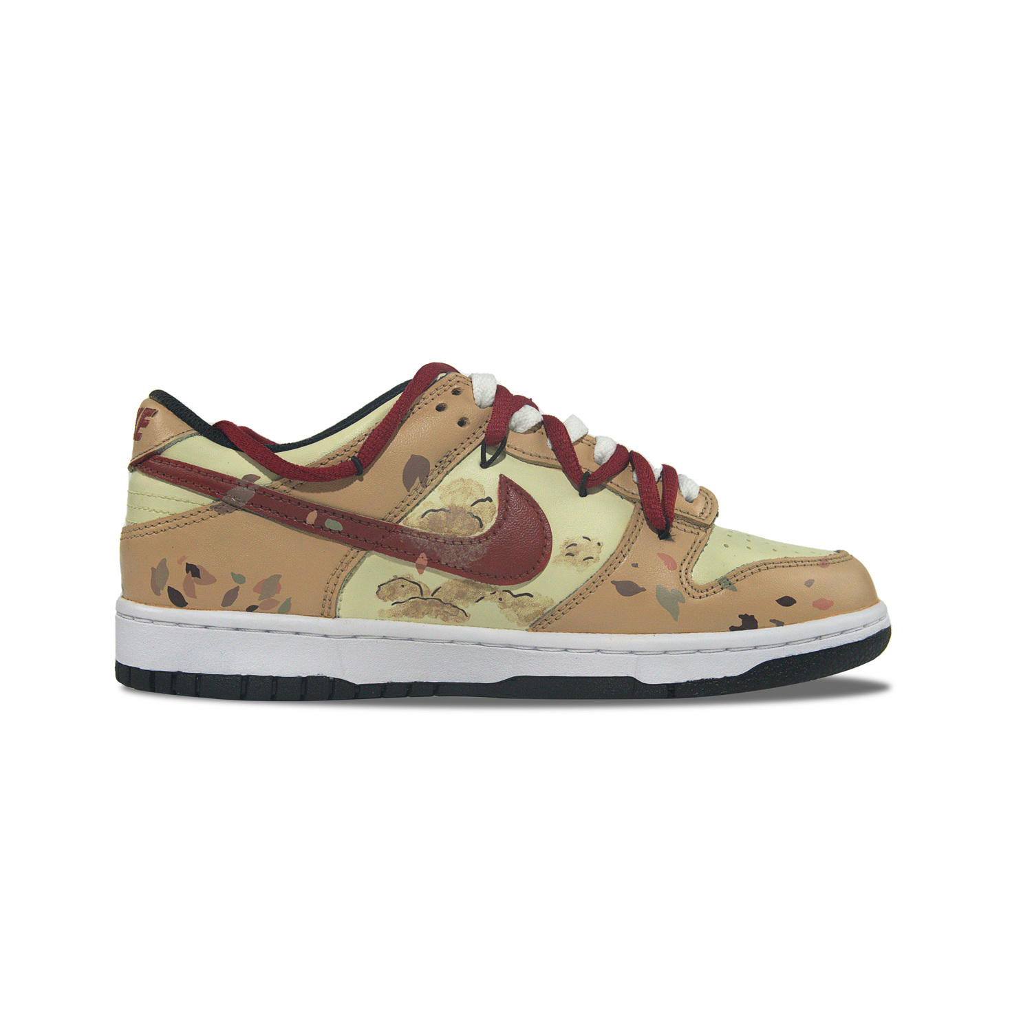 Кроссовки Nike Dunk Skateboarding Shoes Women's Low-top Black/yellow/red, красный