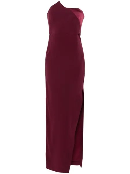 Roland Mouret асимметричное платье из крепа, красный