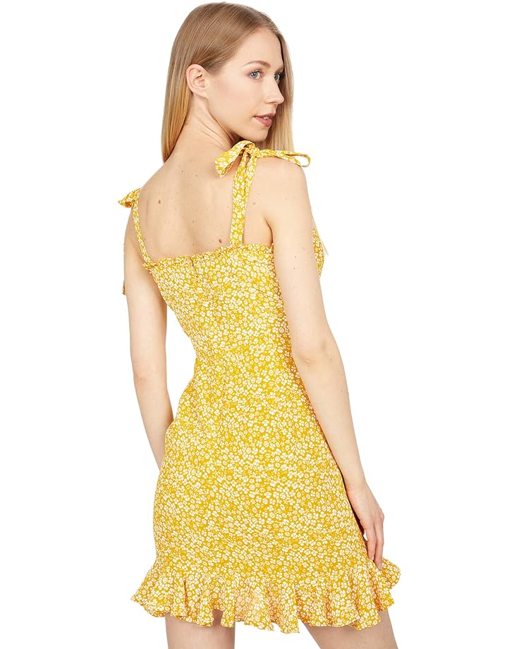 Платье Bardot Ditsy Frill Hem Dress, цвет Mustard Ditsy