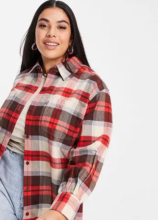 Рубашка в красную клетку в утилитарном стиле Levi's Plus-Красный