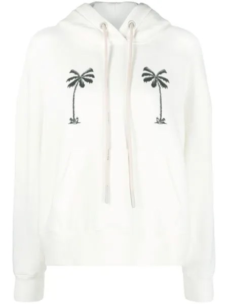 Palm Angels худи с графичным принтом, белый
