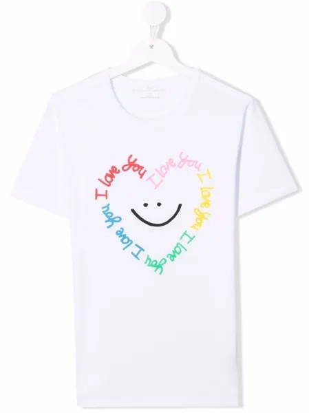 Stella McCartney Kids футболка с принтом Smile Heart