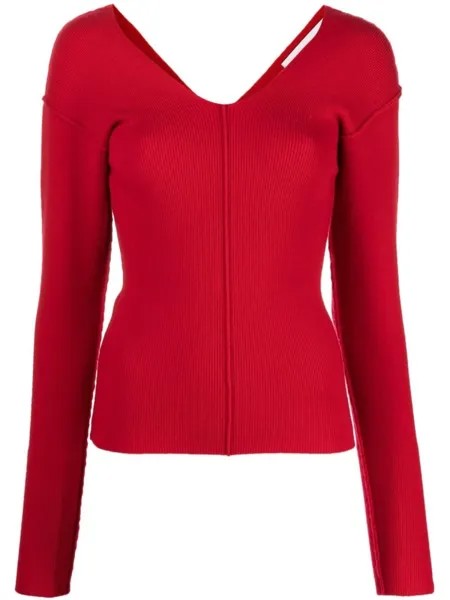 Extreme cashmere джемпер с V-образным вырезом, красный