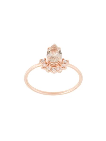 Natalie Marie кольцо из розового золота с кварцем и бриллиантами
