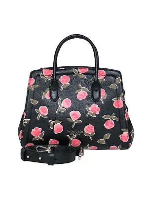 KATE SPADE NEW YORK Женская черная сумка-саквояж из ПВХ с принтом и ручкой сверху