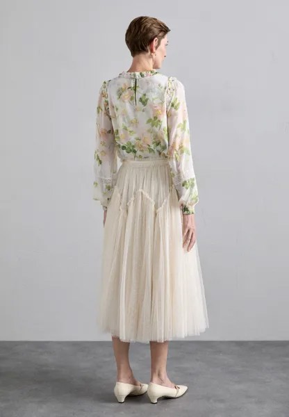 Юбка-трапеция ARABESQUE MIDAXI SKIRT Needle & Thread, цвет Cream