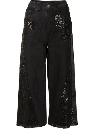Antonio Marras укороченные джинсы с цветочным узором