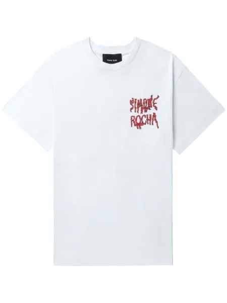 Simone Rocha футболка с логотипом, синий