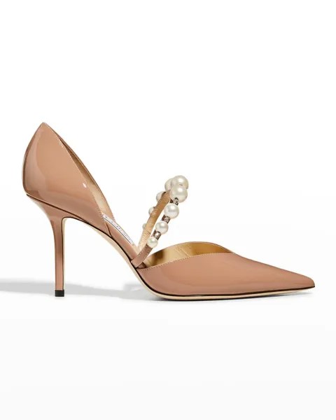 Туфли-лодочки Aurelie d'Orsay с жемчужной лентой Jimmy Choo
