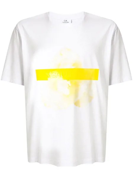 CK Calvin Klein футболка с тисненым логотипом